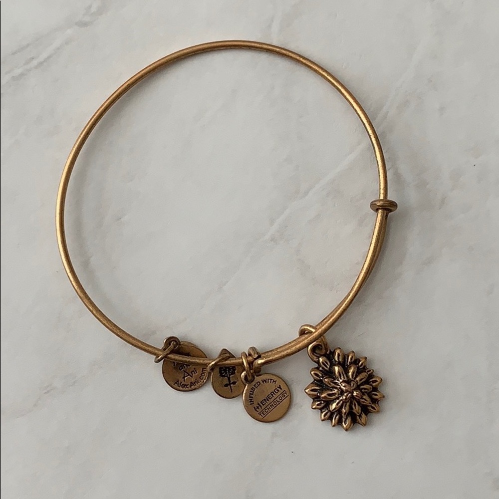 Alex and Ani Flower Charm Bracelet